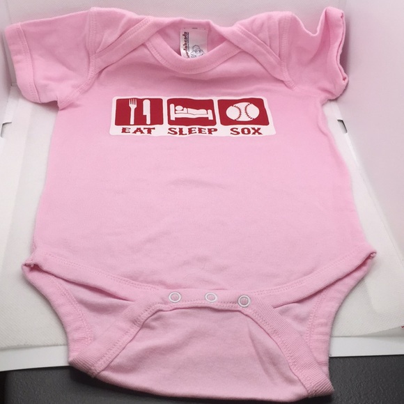 Chicago White Sox Eat Sleep Sox Infant Baby Girls Pink Bodysuit Size 12 Months - Picture 1 of 8